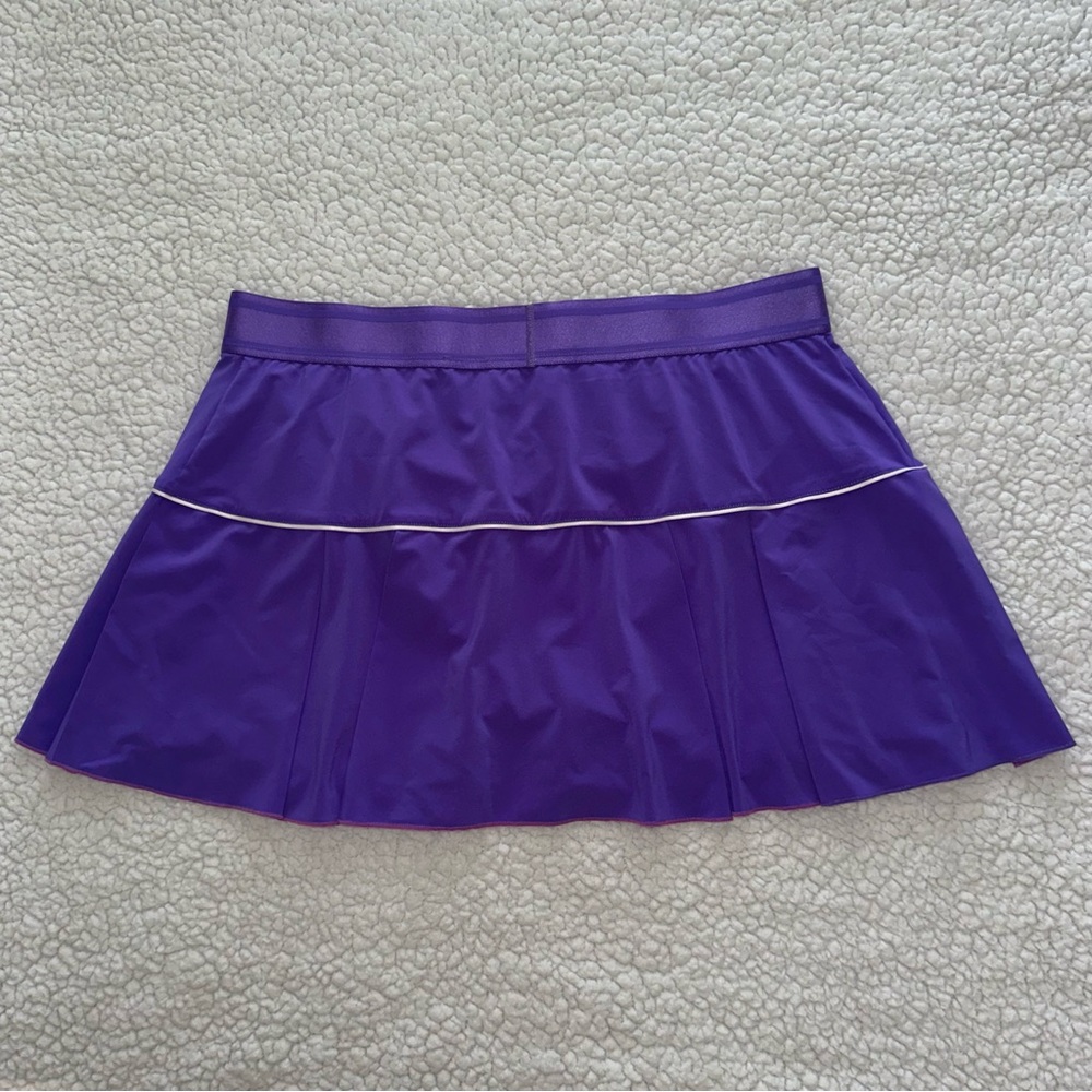 NIKE DRI-FIT tennis golf pickle ball skirt skort purple undershorts sport gym XL - Picture 2 of 8